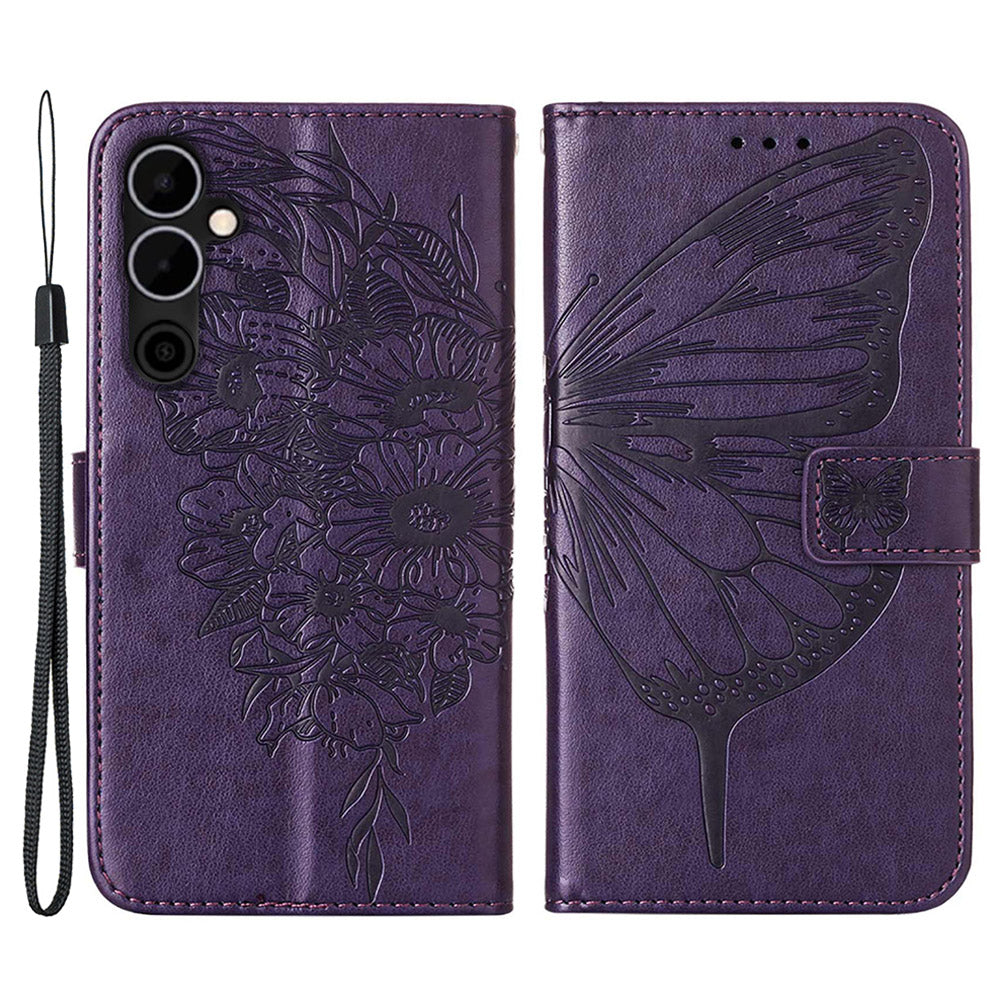 YB Imprinting Series-4 for Tecno Pova Neo 2 4G Butterfly Flower Imprinted Drop-proof Leather Phone Case with Stand Wallet YB Imprinting Series-4 for Tecno Pova Neo 2 4G Butterfly Flower Imprinted Drop-proof Leather Phone Case with Stand Wallet